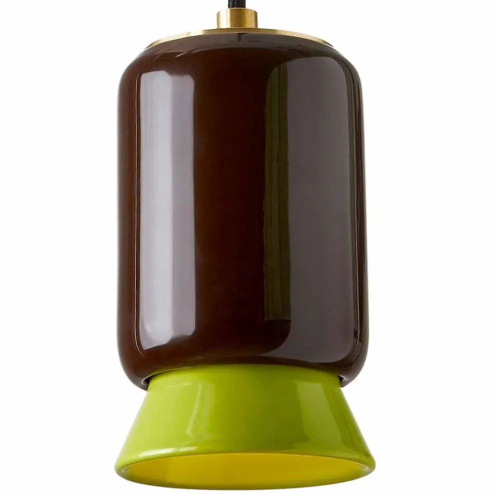 Pendelleuchte aus farbiger Keramik in Italien Asien hergestellt