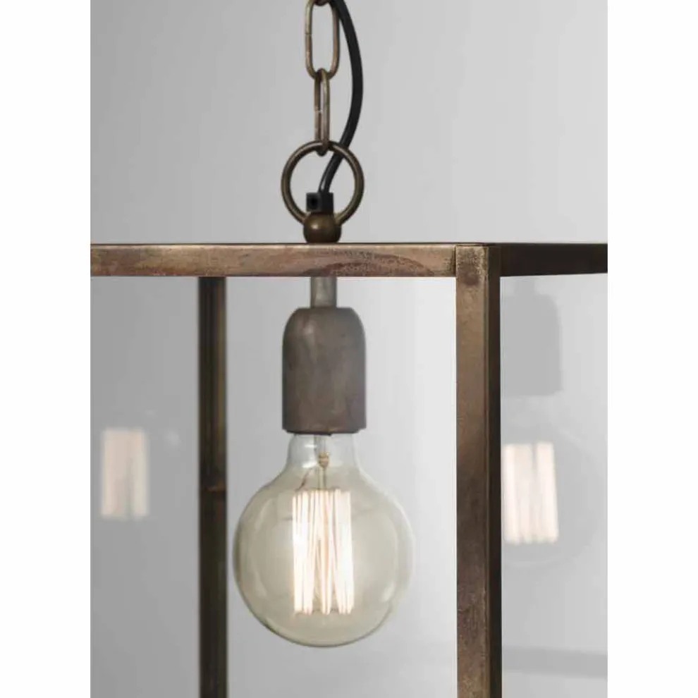 Pendelleuchte im Industrie Stil aus Eisen 1 flammig London Il Fanale