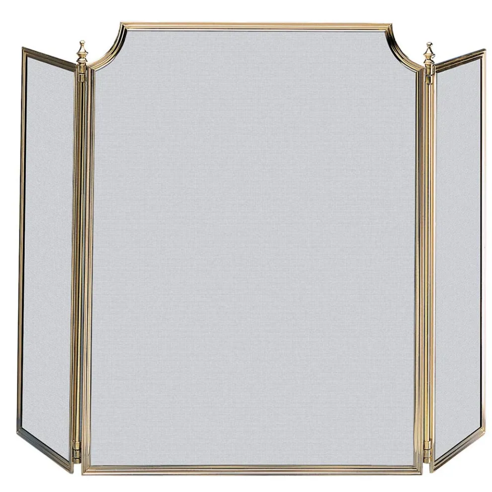 Funkenfänger mit feinem schwarzen Netz und Messing, hergestellt in Italien – Wal