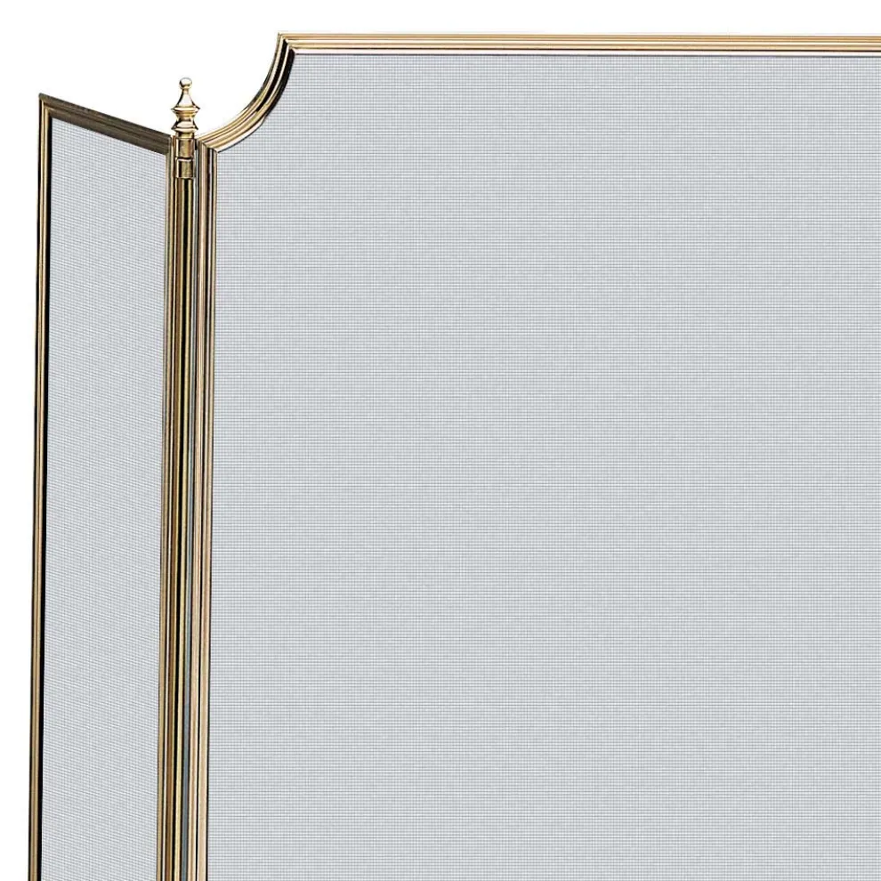 Funkenfänger mit feinem schwarzen Netz und Messing, hergestellt in Italien – Wal