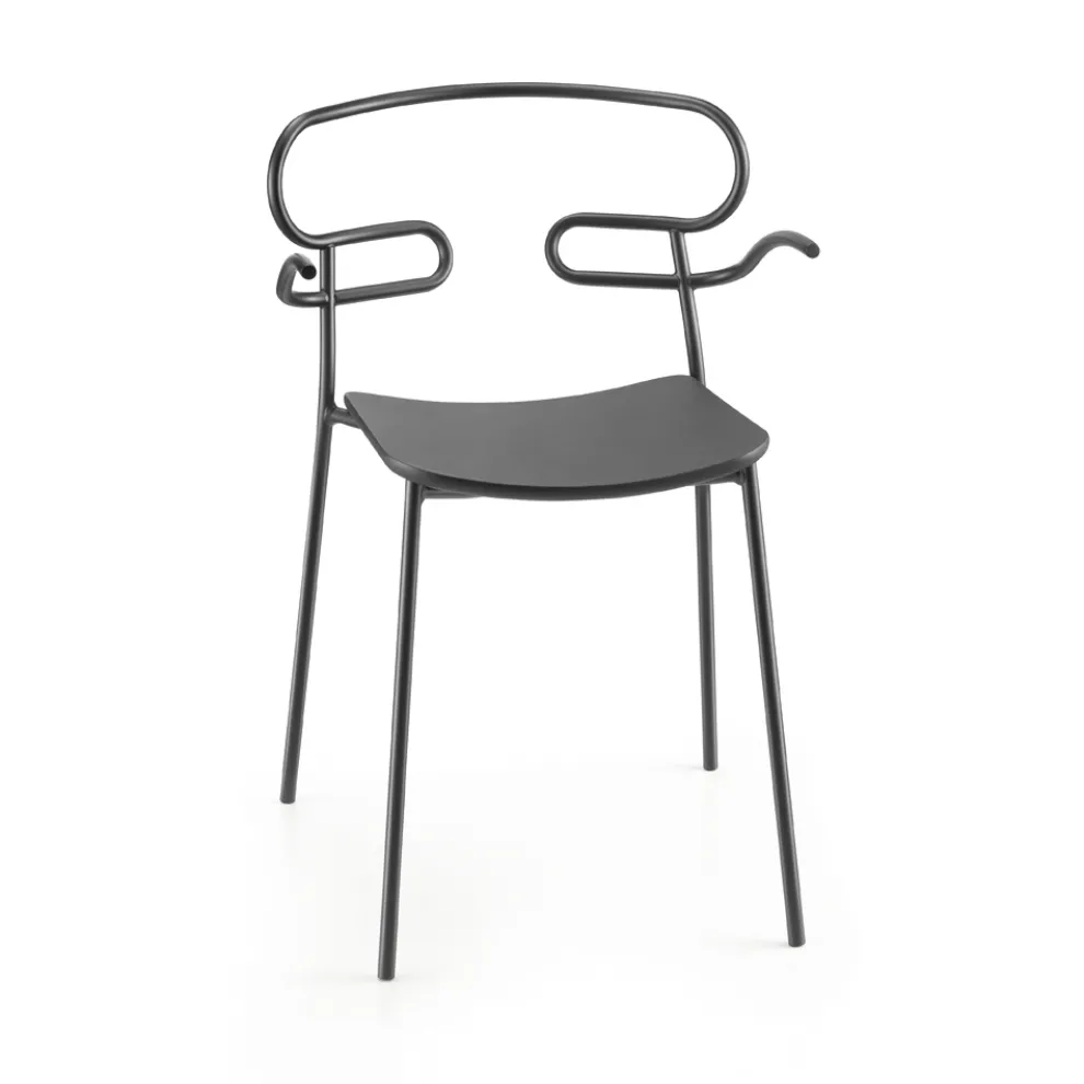 Außenstuhl aus Metall und Polyurethan Hergestellt in Italien, 2 Stück - Trosa