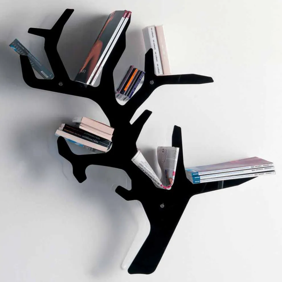 Plexiglas Wandregal mit Kleiderhaken Made in Italy - Neon