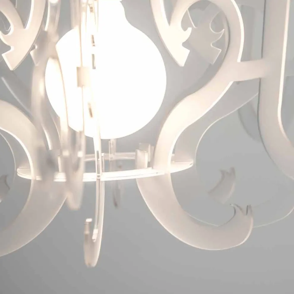 Plexiglas-Kronleuchter mit modernem Design, hergestellt in Italien, Malito