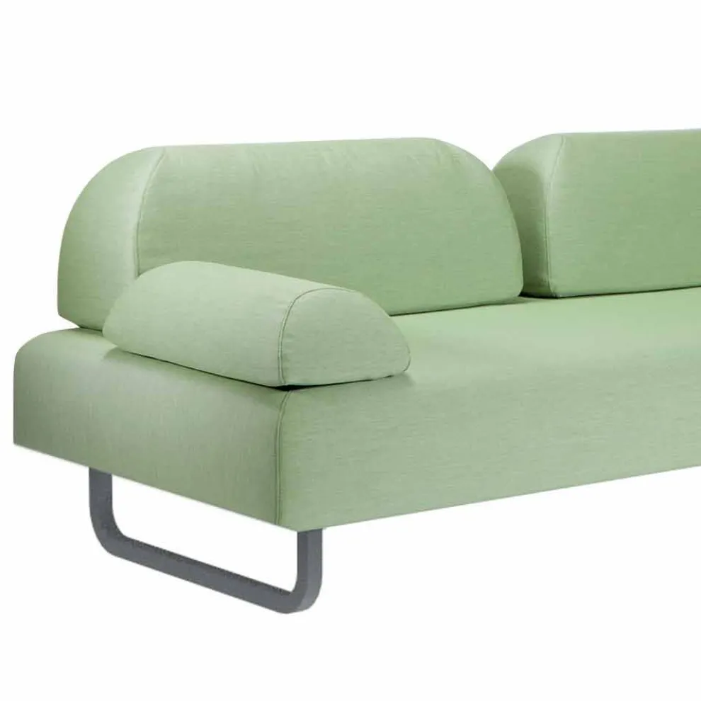 3-Sitzer-Design-Sofa aus Metall und Stoff Made in Italy - Selia
