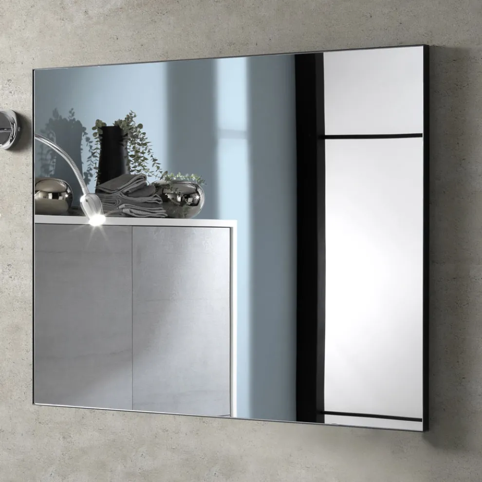 Polierter Drahtspiegel mit bedecktem Rahmen Made in Italy - Want