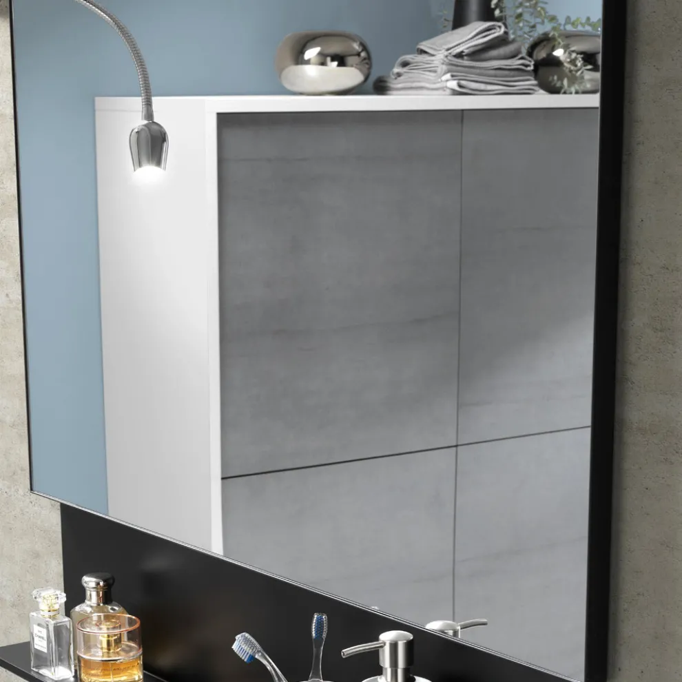 Polierter Drahtspiegel mit bedecktem Rahmen Made in Italy - Want