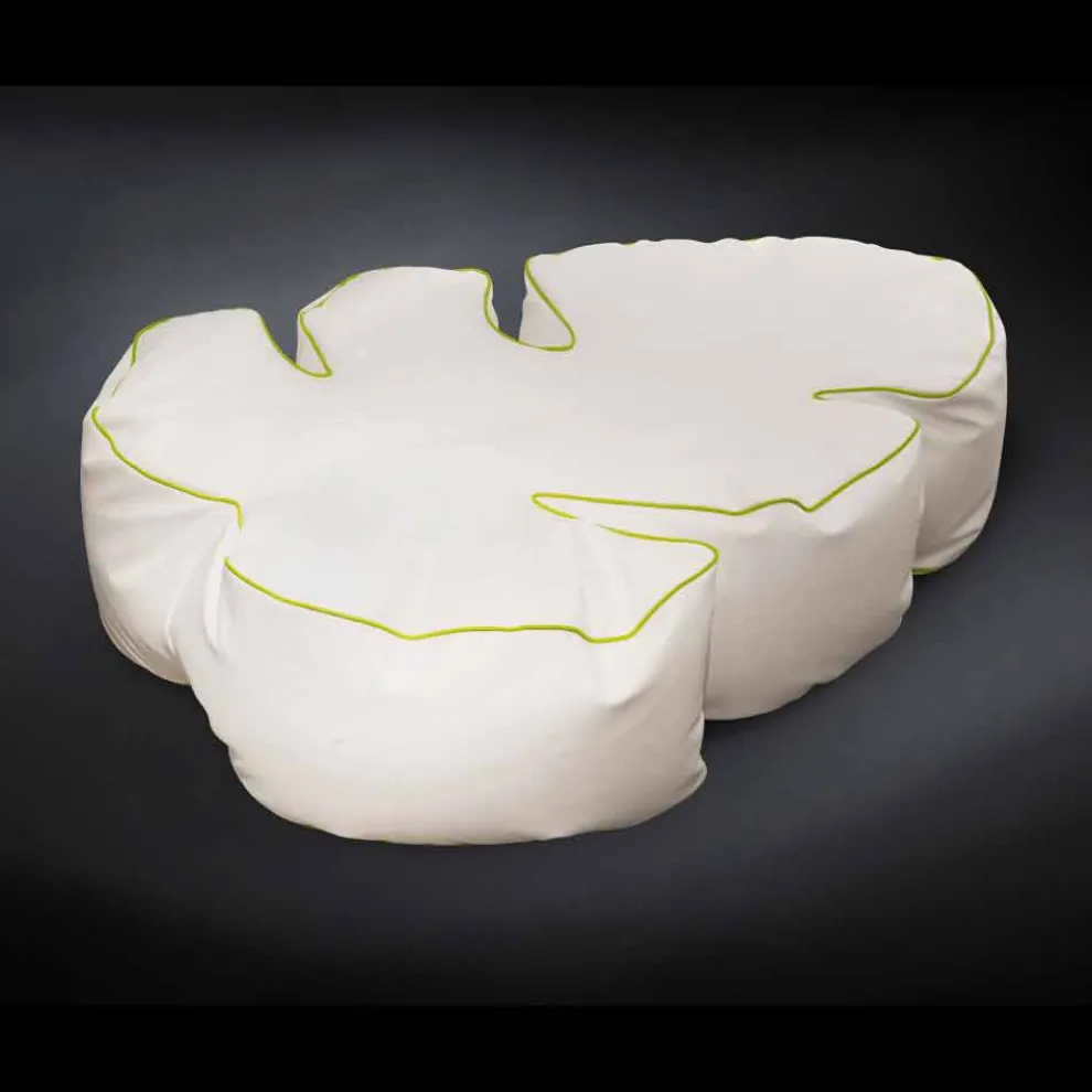 Pouf für den Innen- und Außenbereich aus nautischem Kunstleder Philo