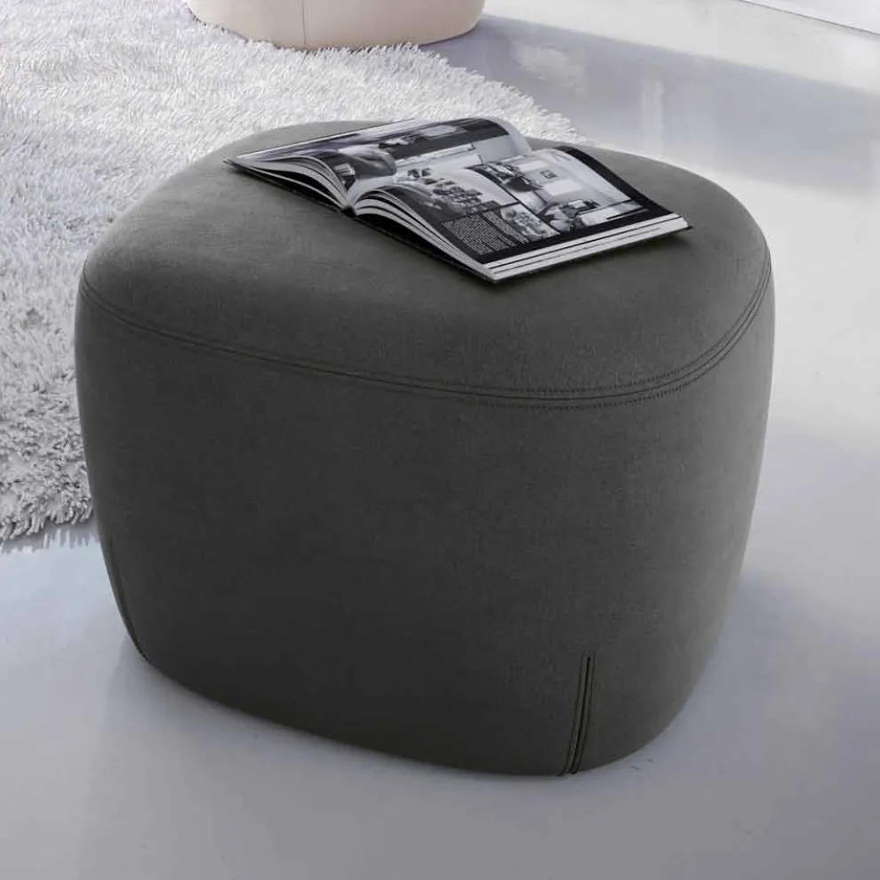 Pouf Square Fußstütze gepolstert und mit Stoff bezogen Made in Italy - Marli