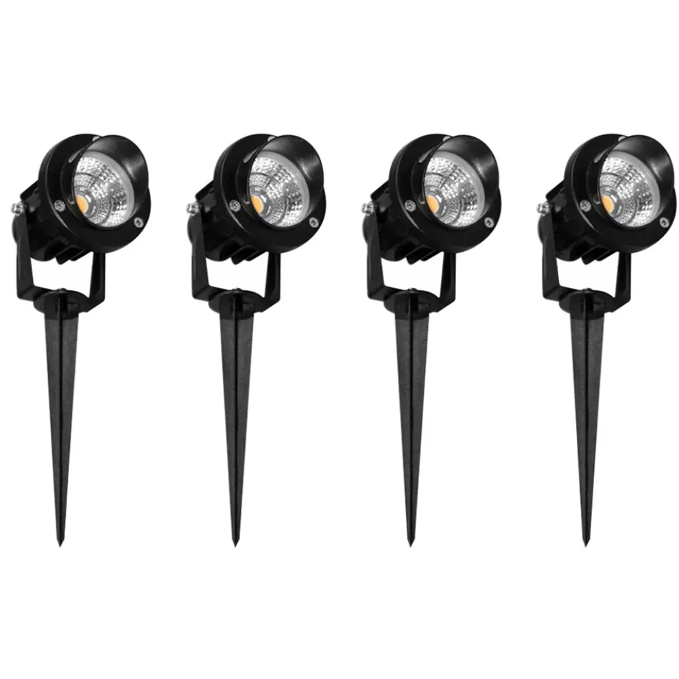 Projektor, LED-Einbaustrahler aus mattschwarzem Aluminium 4 Stück - Obrina