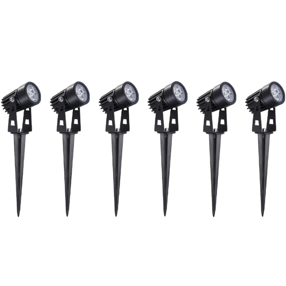 Projektor, Rundstrahler mit Außen-LED aus Aluminium 6 Stück - Erio