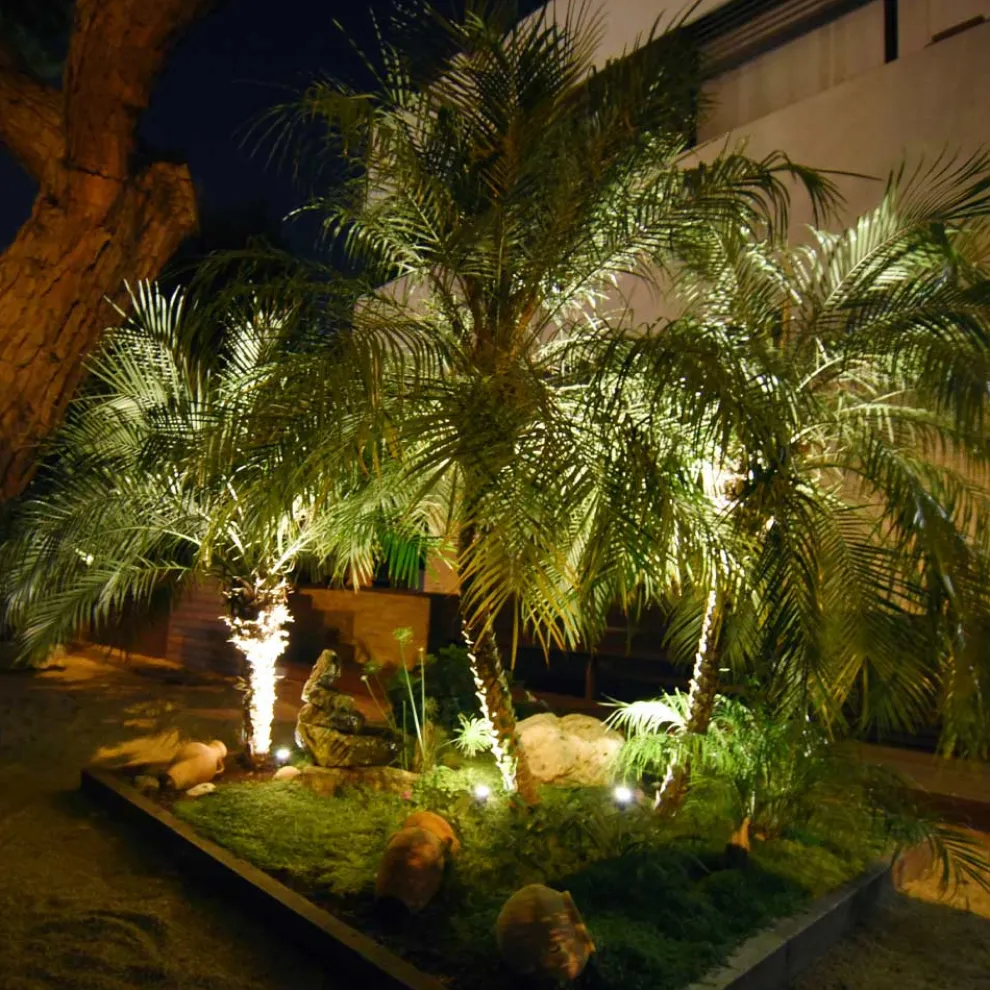 Projektor, Rundstrahler mit Außen-LED aus Aluminium 6 Stück - Erio