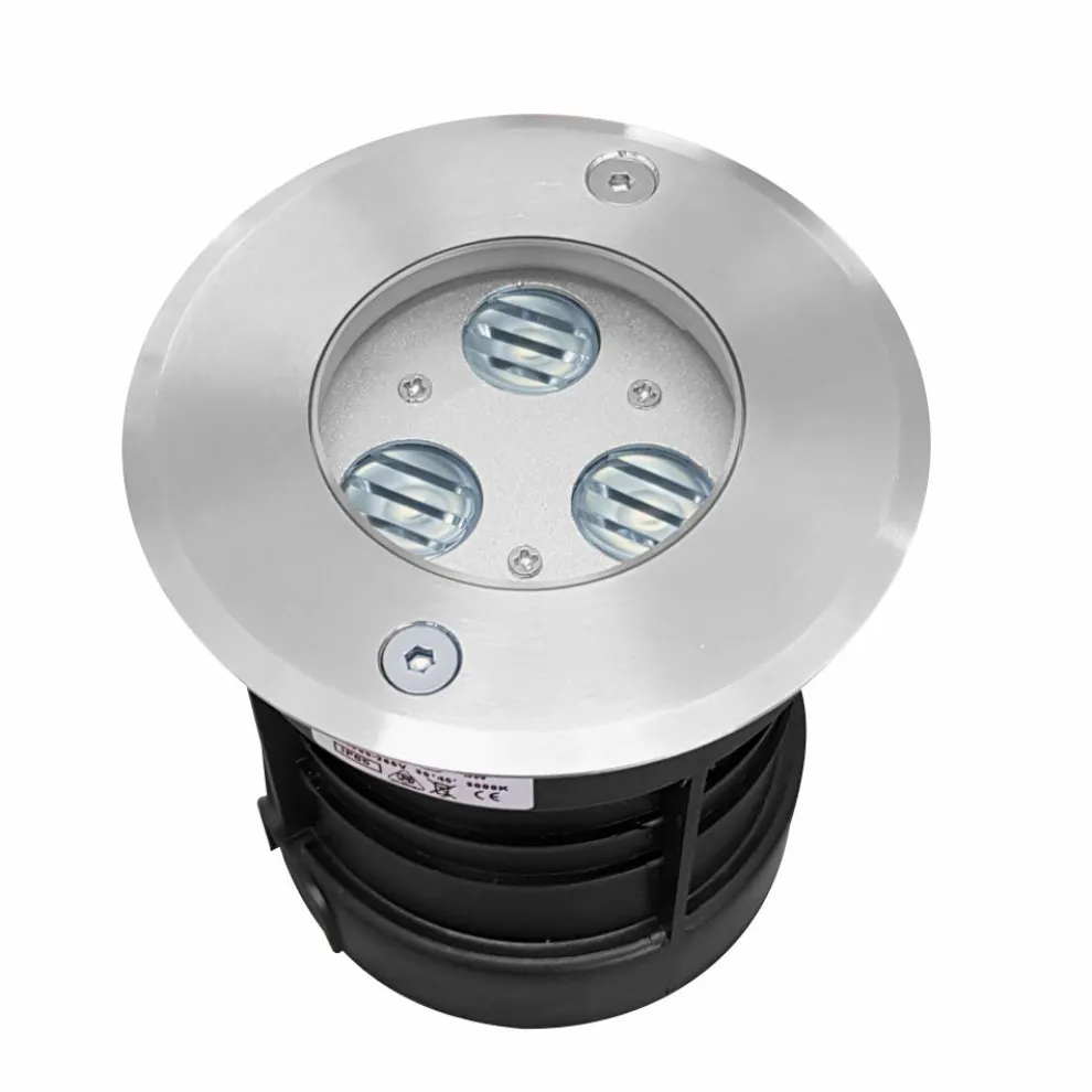 Projektor, Rundstrahler mit Außen-LED aus Edelstahl - Dakota