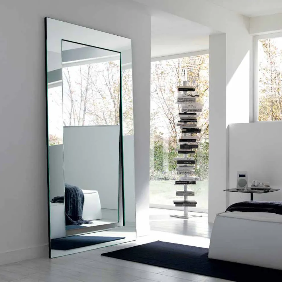 Rechteckiger moderner Entwurf Freistehender Spiegel Made in Italy - Salamina