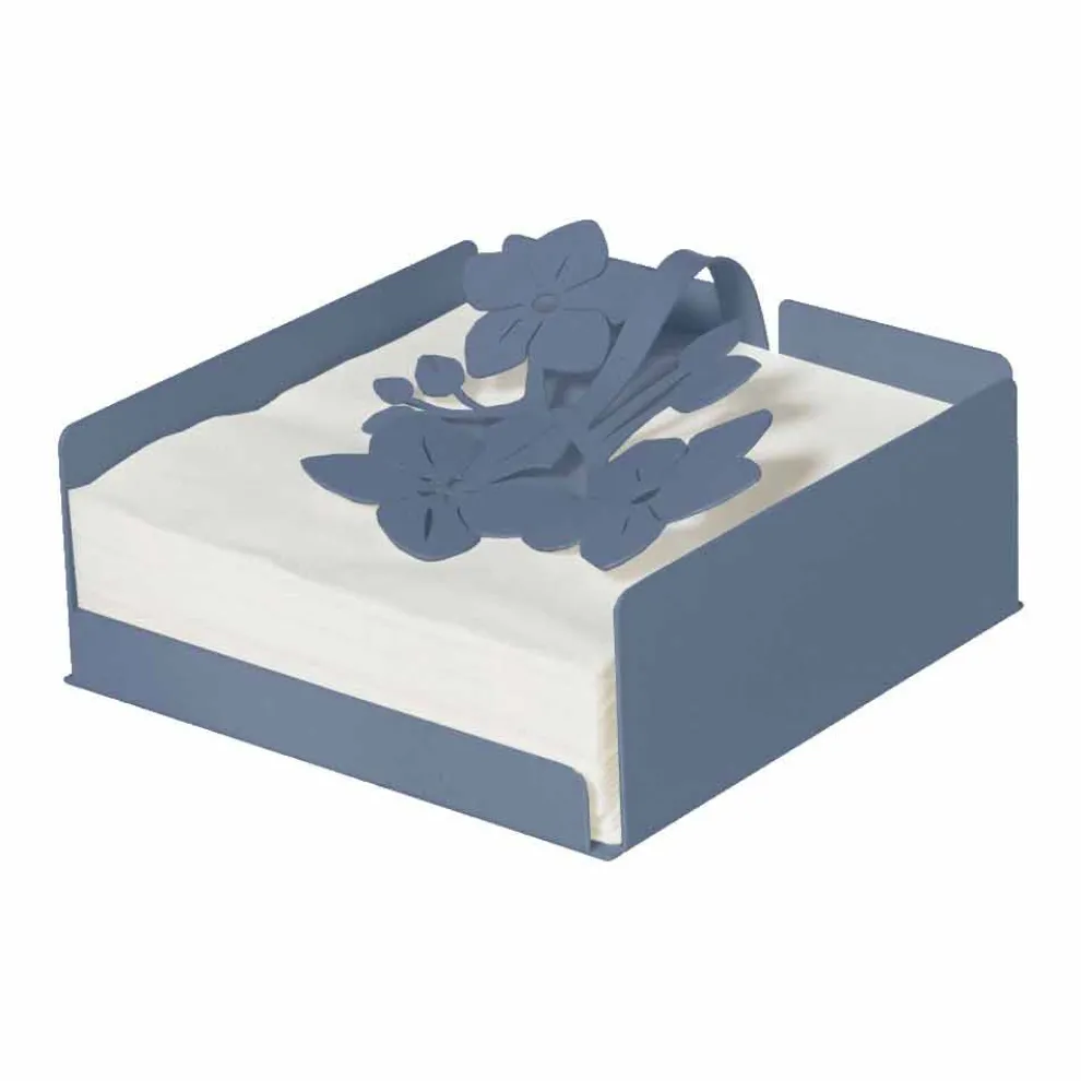 Moderner Blumen Serviettenhalter aus Edeleisen Made in Italy - Marken