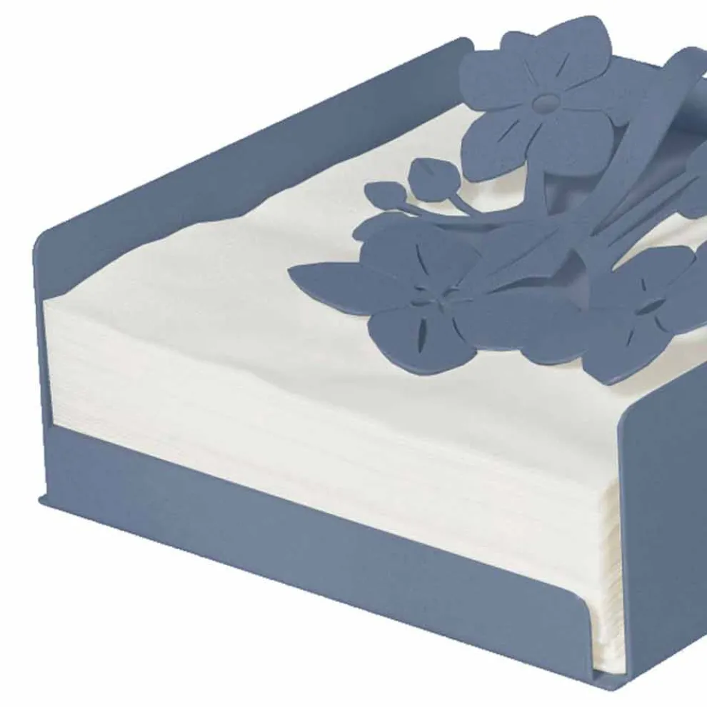Moderner Blumen Serviettenhalter aus Edeleisen Made in Italy - Marken