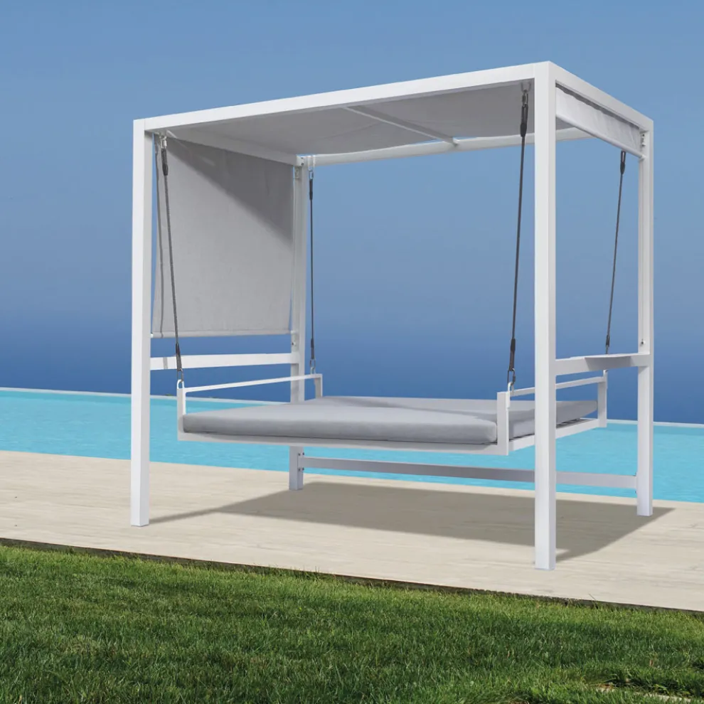 Hängende Gartenschaukel aus lackiertem Aluminium - Broccard