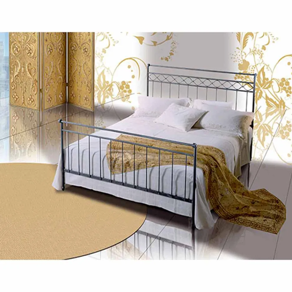 Efesto Jugend Queen Size Bett aus Schmiedeeisen in Design