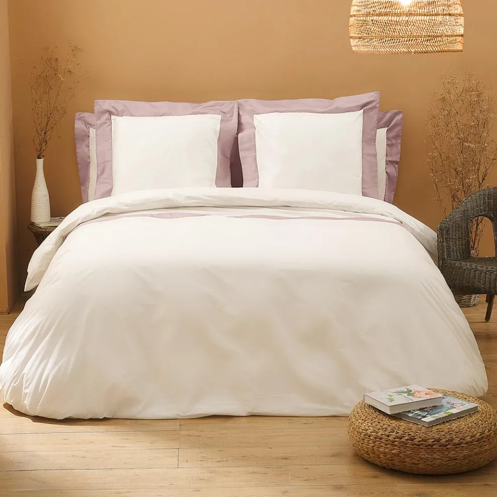 King Size-Bettbezug-Set aus 100 % Baumwolle und 10 % Baumwollsatin – Detail