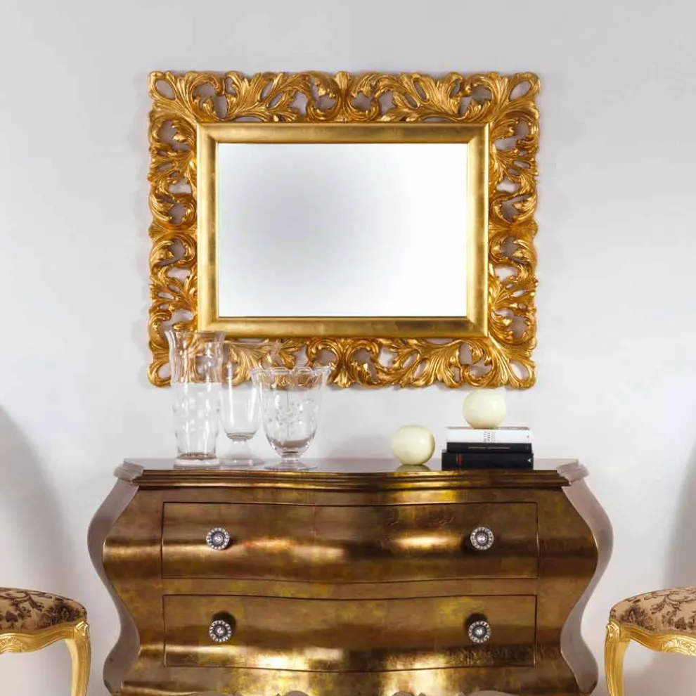 Repro Wandspiegel in Blattgold Gudin 708 x 87