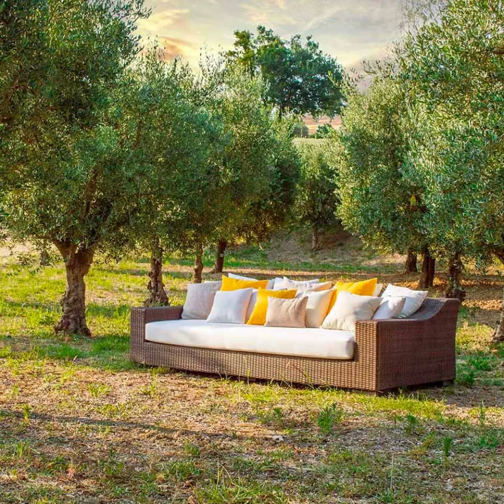 Gartensofa handgeflochten aus Polyethylen Joe