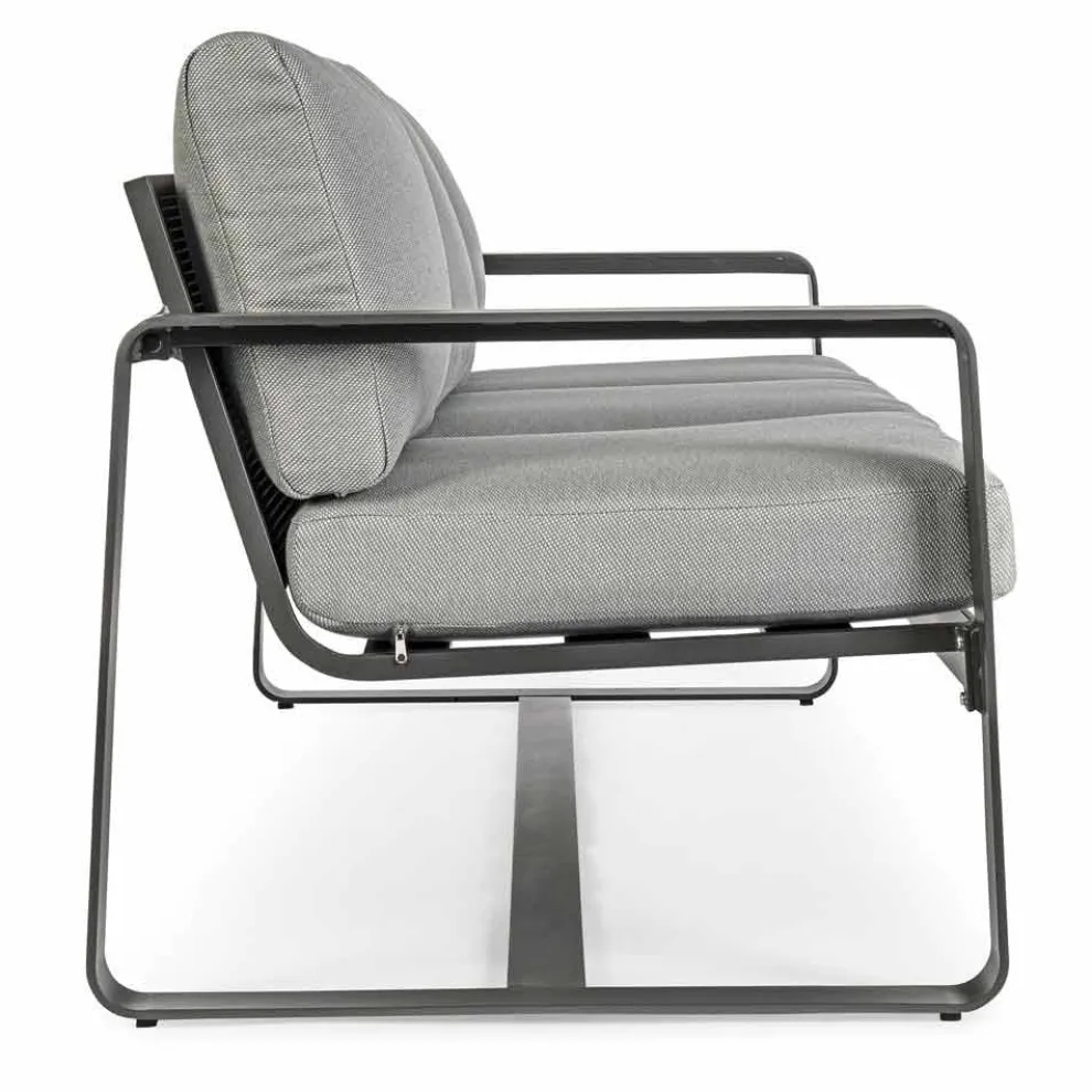 3-Sitzer-Outdoor-Sofa mit Rückenkissen und Sitz aus Stoff - Mirea