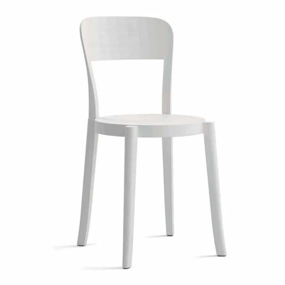 4 stapelbare Stühle aus Polypropylen im Freien Made in Italy Design - Alexus