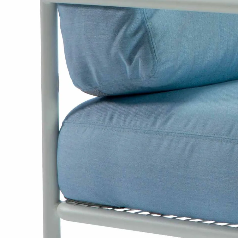 Outdoor-Sessel mit Stoff- und Metallarmlehnen Made in Italy - Cola