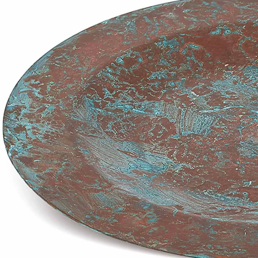 Tischset aus massivem Kupfer Grün oder Braun 31 cm 6 Stück - Rocho