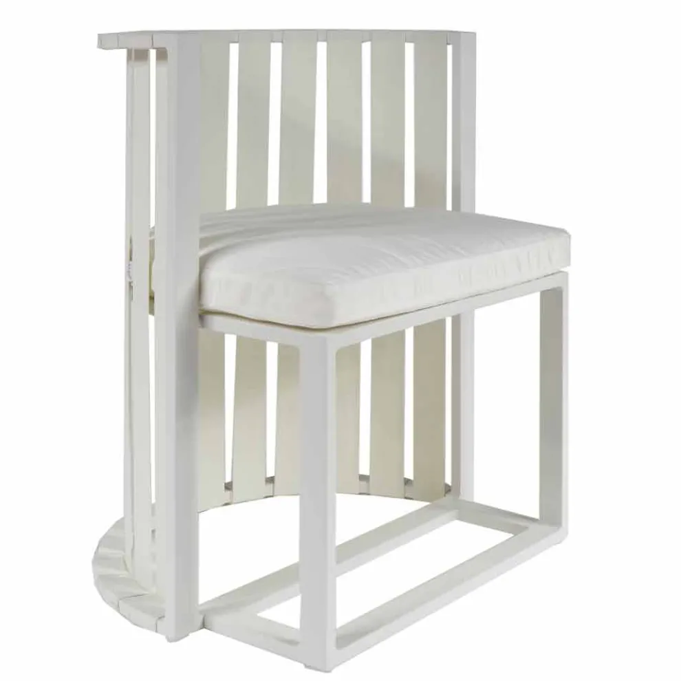 Outdoor Dining Armchair in Aluminium und Luxus Design Seile - Julie