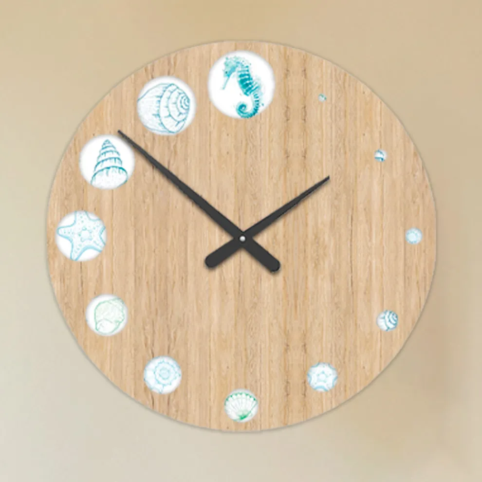 Holzuhr mit Marine-Aufdruck, hergestellt in Italien – Honduras