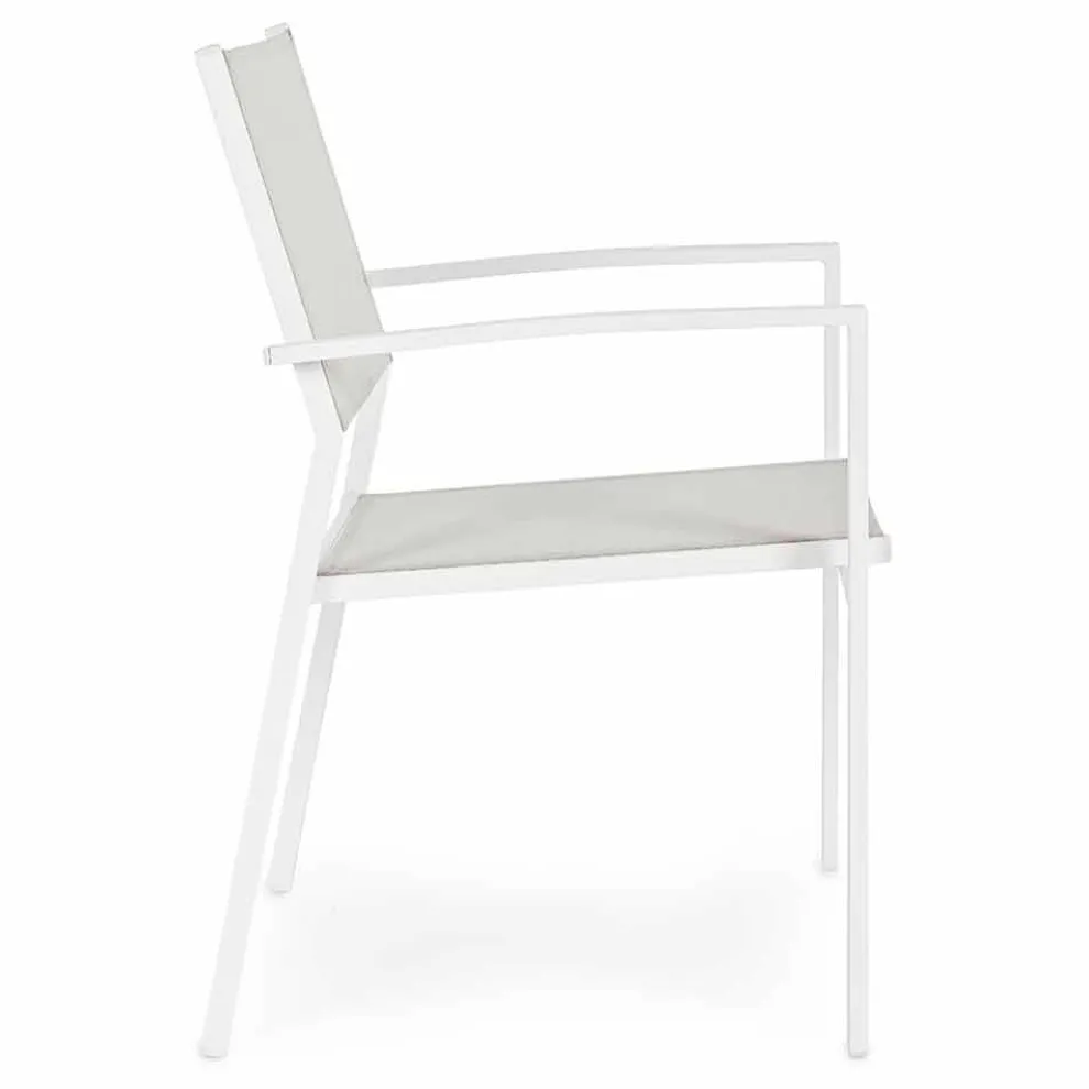 Stapelbarer Outdoor-Stuhl aus Textilene Homemotion, 6-teilig - Narcissa