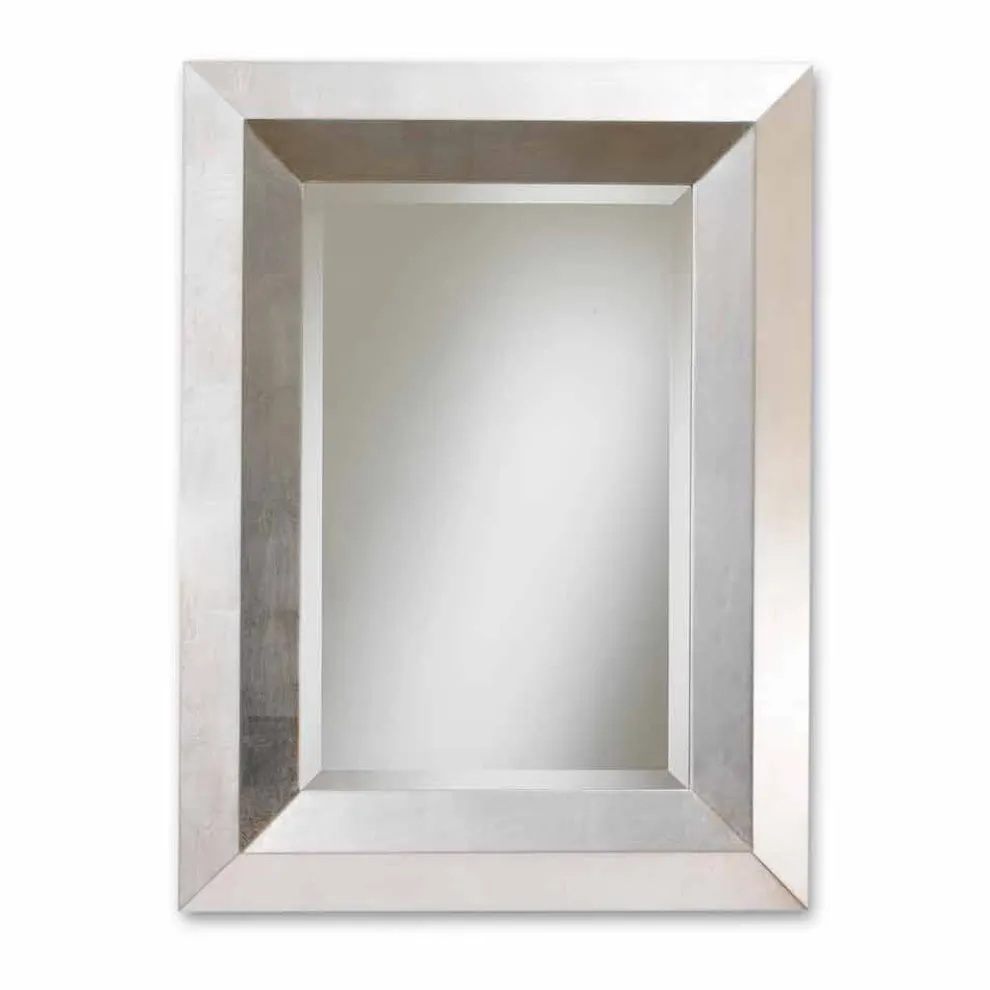 moderner Wandspiegel mit Holzrahmen Lotto