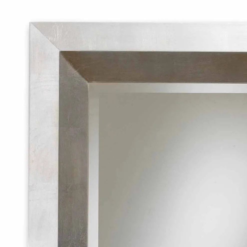 moderner Wandspiegel mit Holzrahmen Lotto