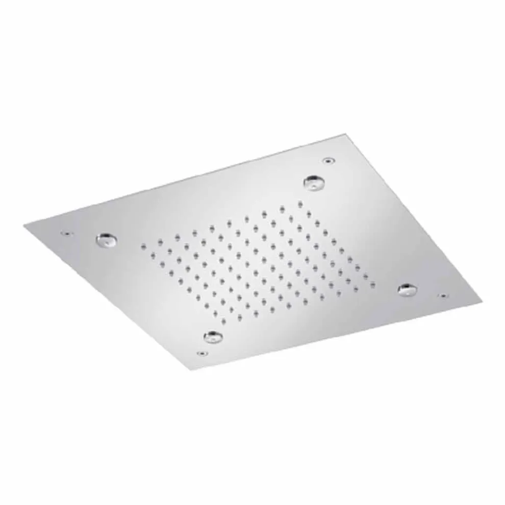 Quadratischer Duschkopf aus Edelstahl mit Verneblern Made in Italy - Selmo