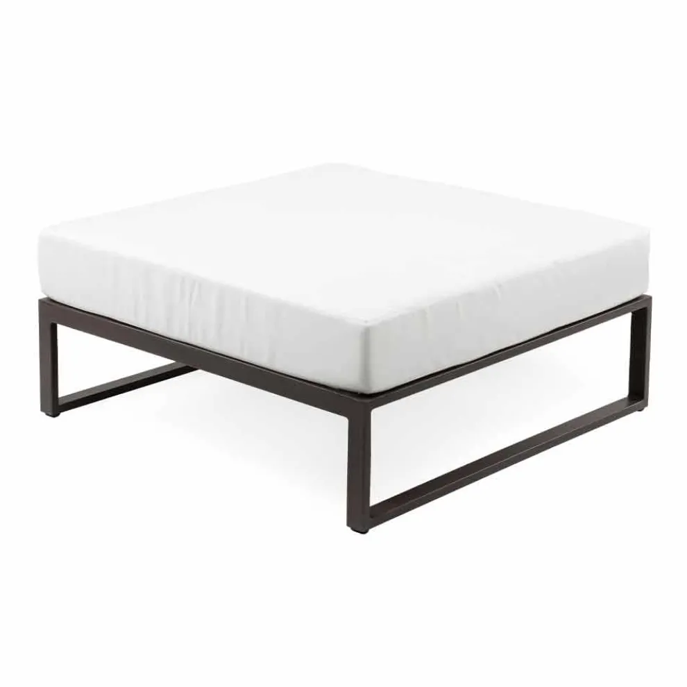 Quadratischer Hocker für Aluminium im Freien 3 Oberflächen Luxus Design - Julie