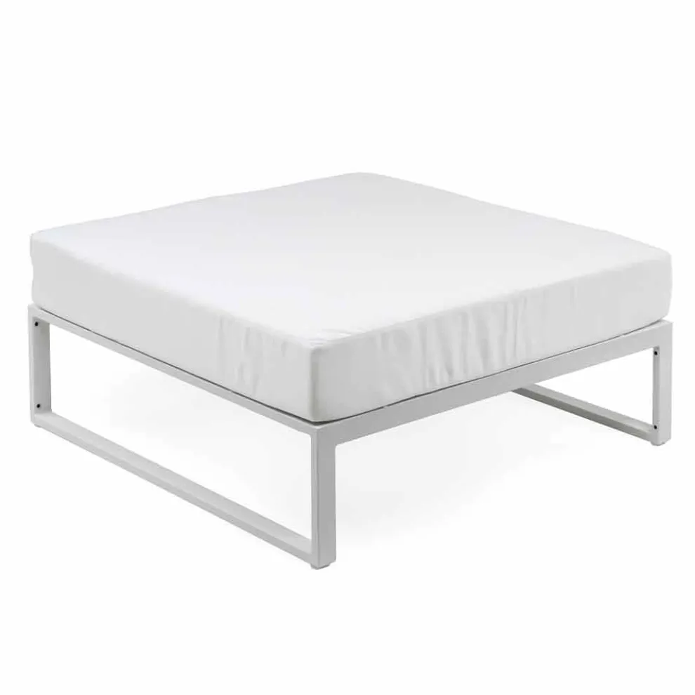 Quadratischer Hocker für Aluminium im Freien 3 Oberflächen Luxus Design - Julie