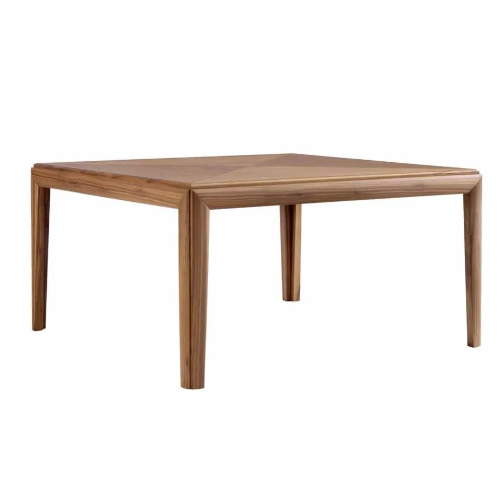 Quadratischer moderner Massivholztisch Grilli York in Italien hergestellt