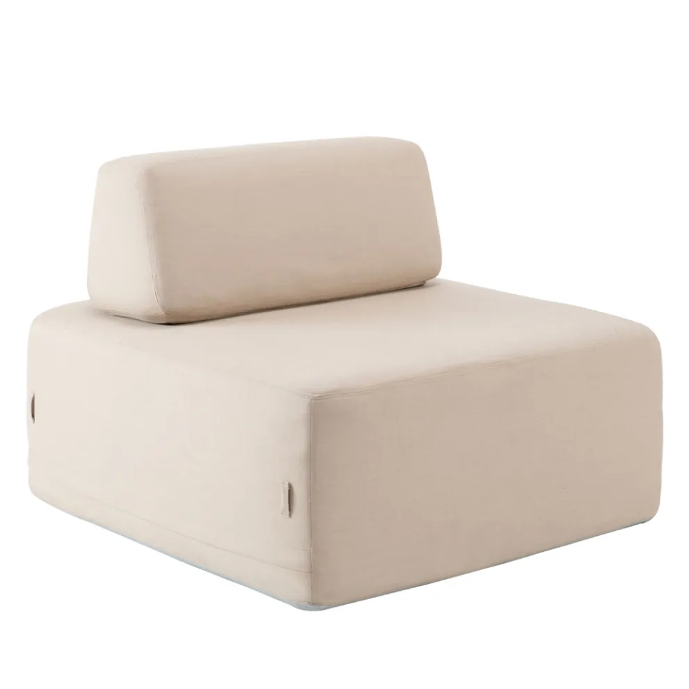 Quadratischer Wohnzimmersessel mit Stoffbezug Made in Italy - Lilium