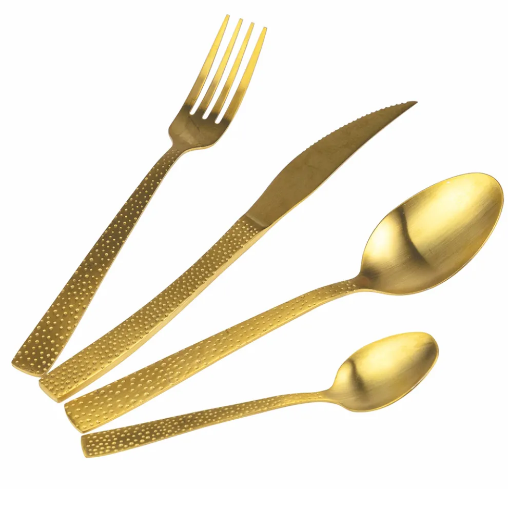 Edelstahl Besteck in Schildpattoptik, satiniert, 24 teilig - Rock