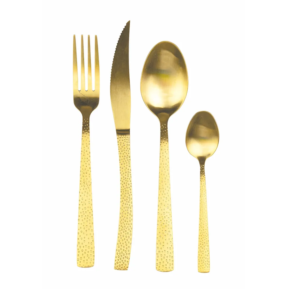 Edelstahl Besteck in Schildpattoptik, satiniert, 24 teilig - Rock