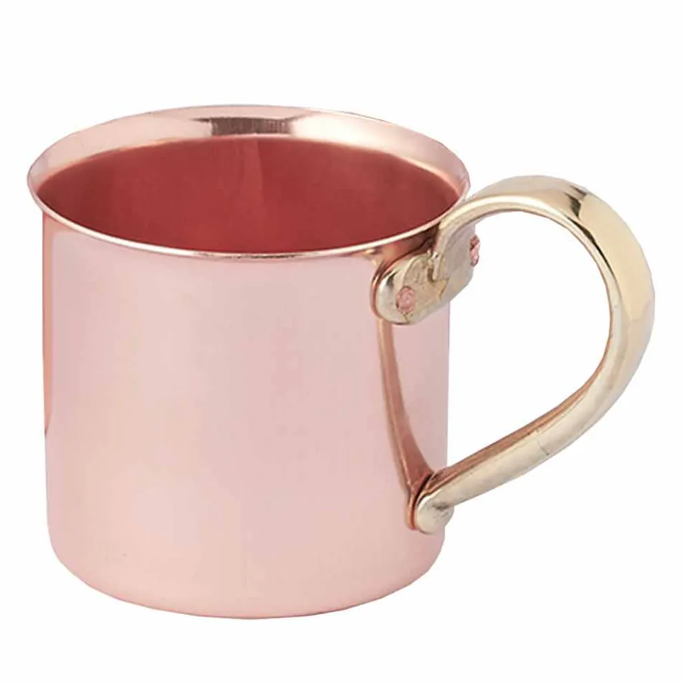 Tassen aus poliertem Kupfer mit Messinggriff 6 Stück Made in Italy - Giambattista