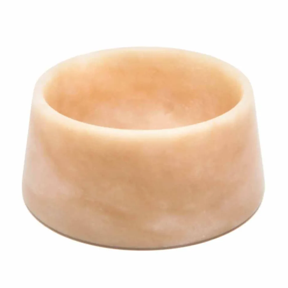 Moderner Hunde- und Katzennapf aus rosa Portugal oder grünem Guatemala-Marmor - Catt