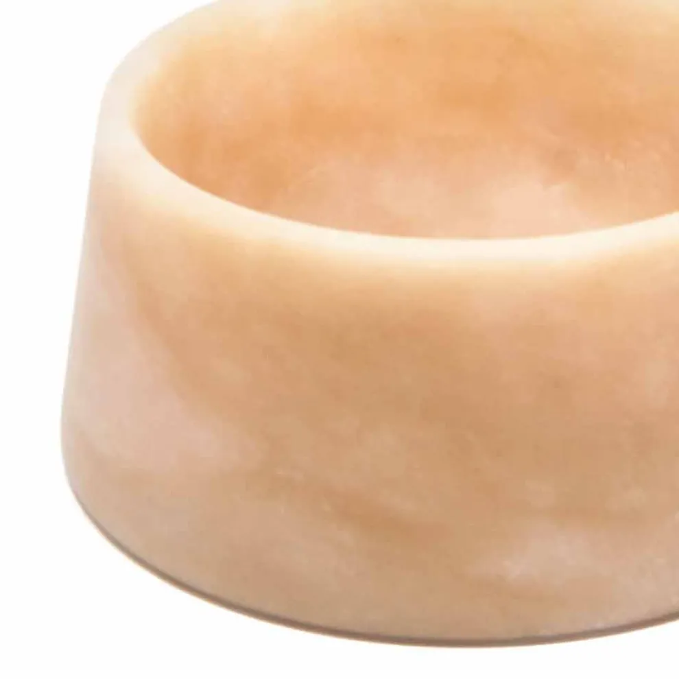 Moderner Hunde- und Katzennapf aus rosa Portugal oder grünem Guatemala-Marmor - Catt