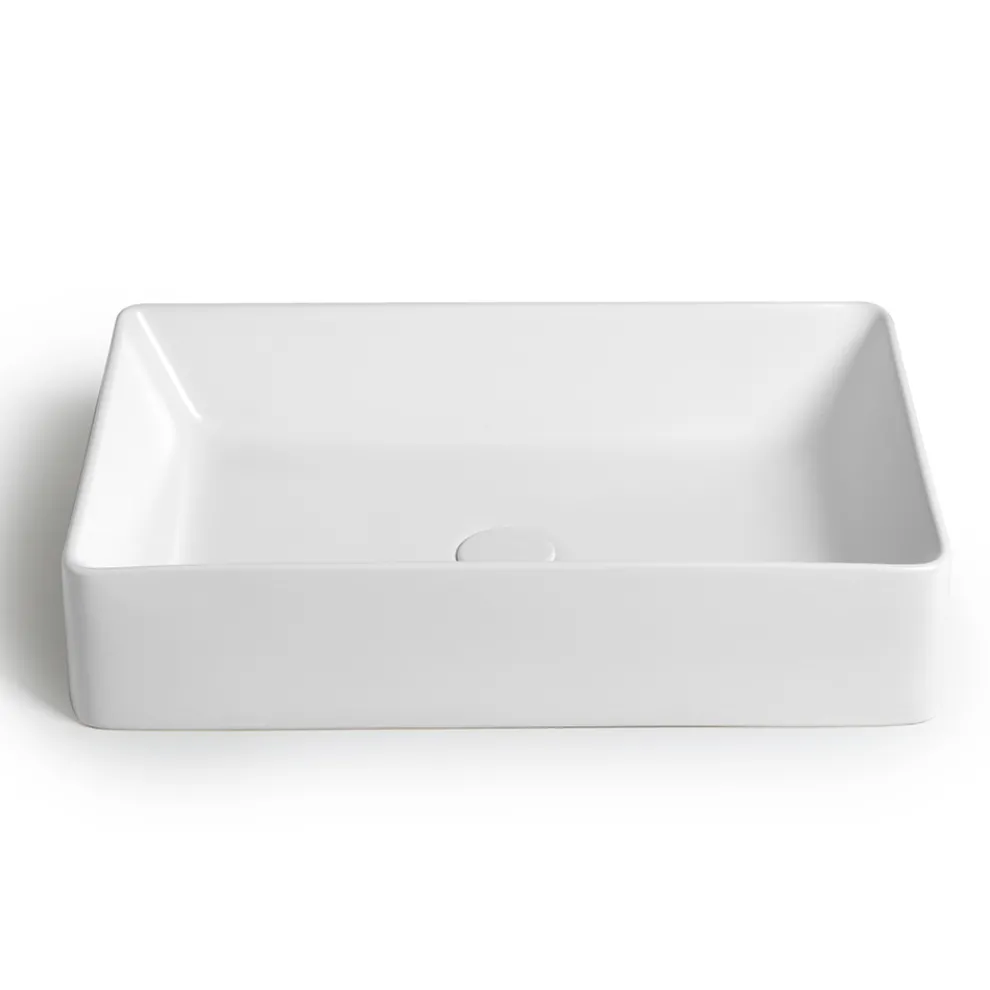 Rechteckige Aufsatzwaschbecken L 50 cm in Keramik Made in Italy - Rotolino