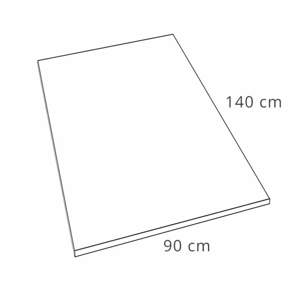 Rechteckige Duschwanne 140x90 cm in weißem Harz Samteffekt - Estimo