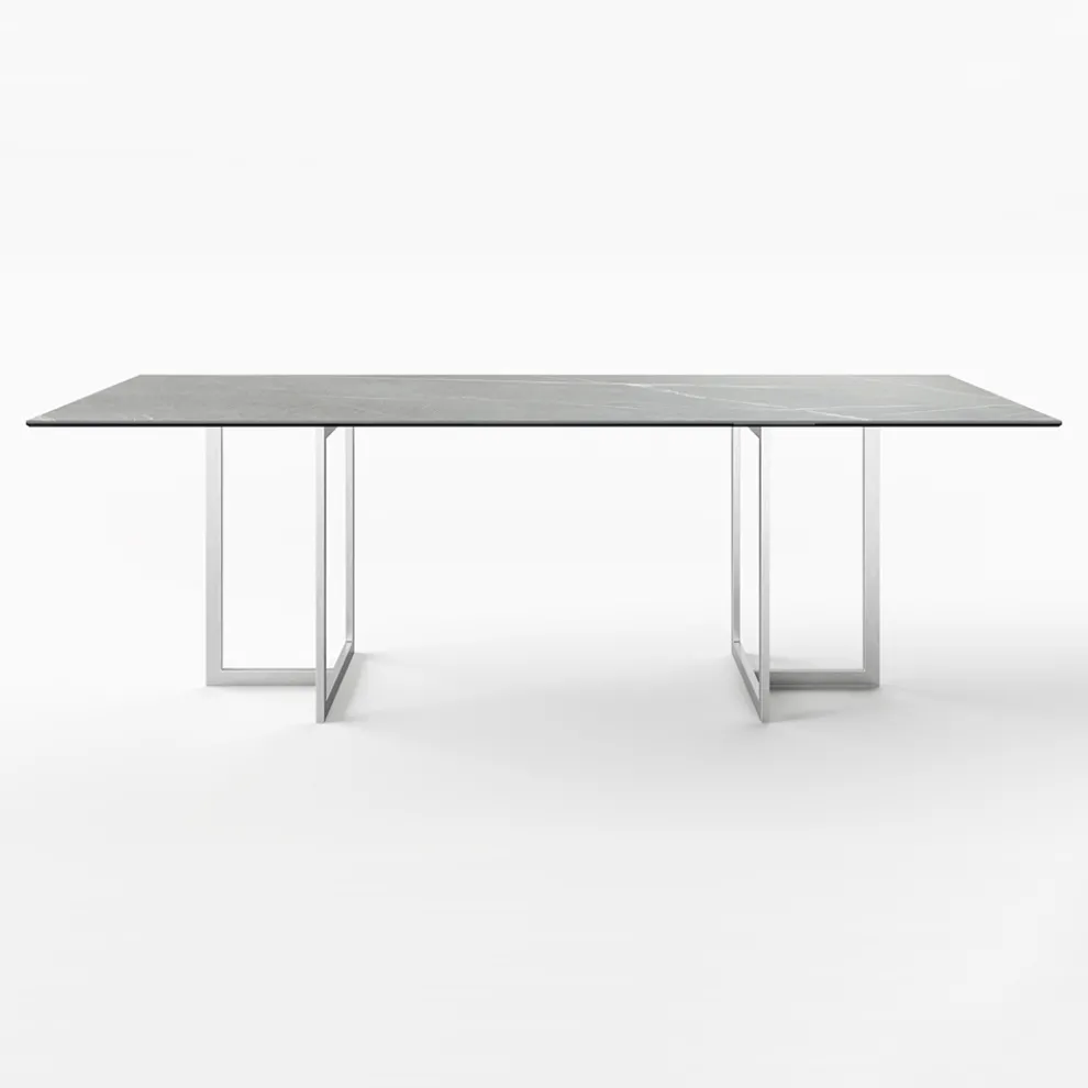 Rechteckiger Esstisch aus Feinsteinzeug Made in Italy - Emilio