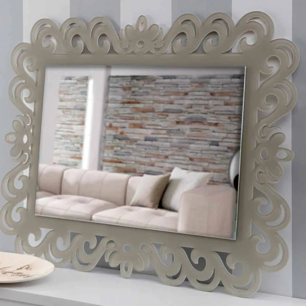 Rechteckiger rechteckiger Wandspiegel aus modernem Plexiglas Tortora - Selly