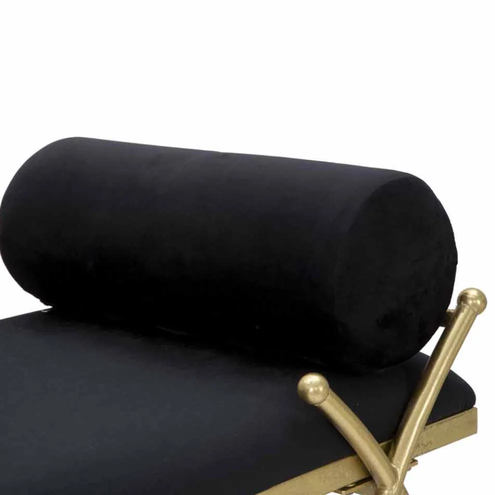 Rechteckiger Sitzbankstoff im modernen Design, Eisen und MDF - Harding