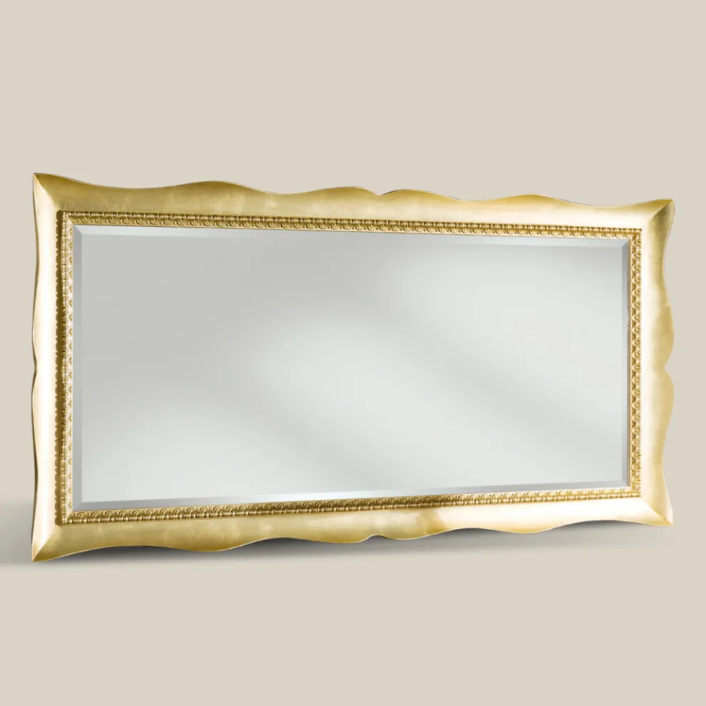 Rechteckiger Spiegel mit klassisch geformtem Rahmen Made in Italy - Lara