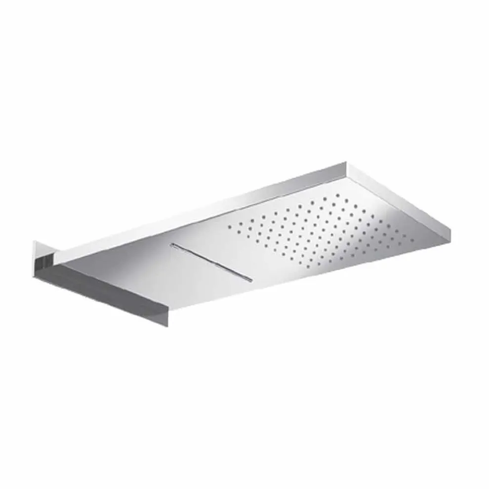 Rechteckiger Wandduschkopf aus Edelstahl Made in Italy - Anito